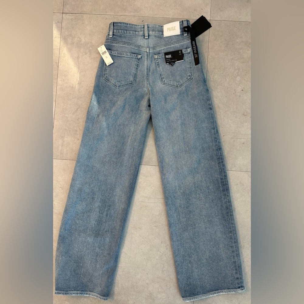 PAIGE NWT Light Blue Sasha Wide Leg Jeans - Picture 7 of 9